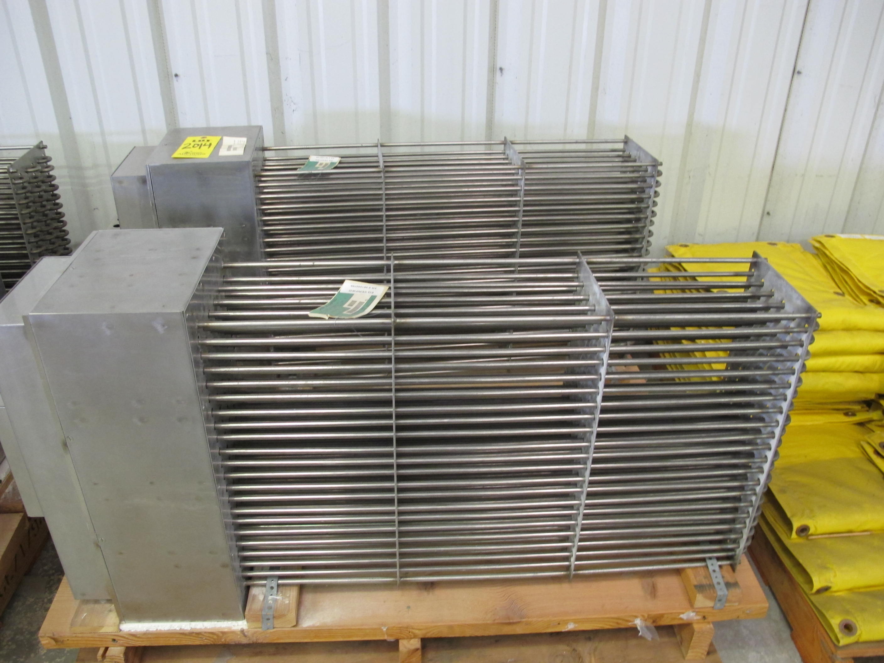 LOT (2) TO INCLUDE: (1) HEATER, RESISTANCE TYPE, 480 AC VOLT, 8K WATT. INCOLOY-800 SHEATHED, "U" TYPE ASSEMBLY WITH (60) HEATERS FOR MODEL A HYDROGEN RECOMBINER, (1) HEATER, RESISTANCE TYPE, 480 AC VOLT, 29K WATT. INCOLOY-800 SHEATHED, "U" TYPE ASSEMBLY WITH (60) HEATERS FOR MODEL A HYDROGEN RECOMBINER (W-44) LOADING & HANDLING FEE $15-